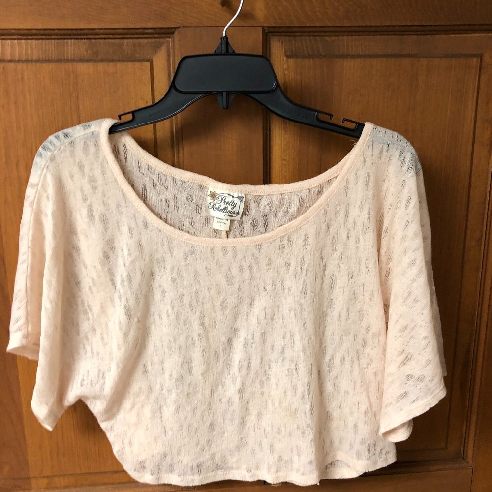 Pretty Rebellious Women's Cream Top/Blouse Size Small In Great Shape!!